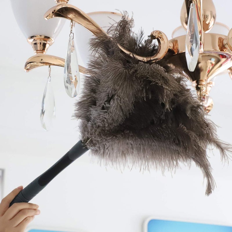 Midoneat Ostrich Feather Duster, Big and Soft and Fluffy Microfiber Duster,22 inch (Gray) - Image 3